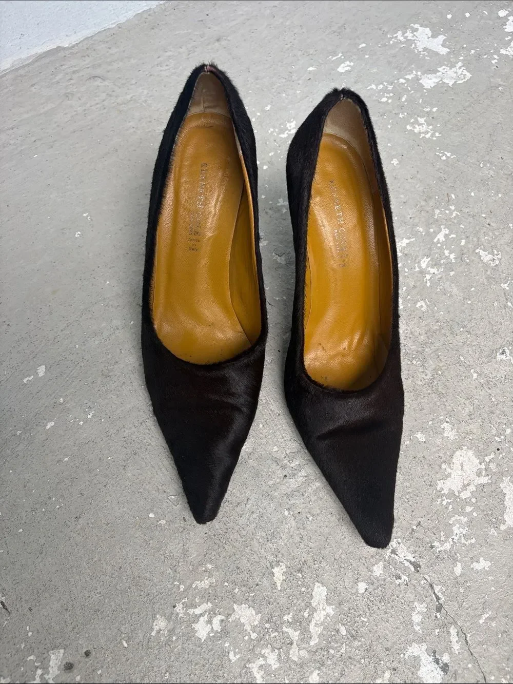 Kenneth Cole vintage pointy toe pony hair heels